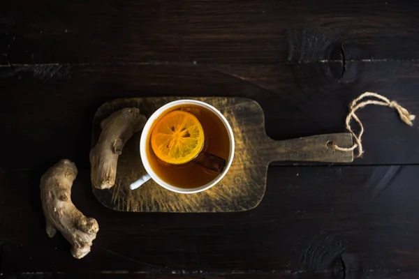 Herbata z imbirem i cytryną — Zdjęcie stockowe