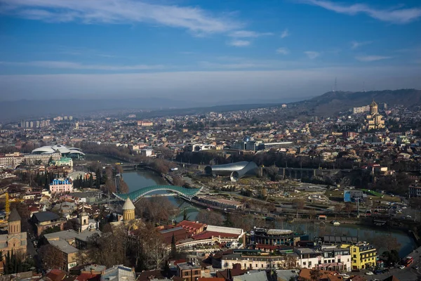 Tbilisi downtown v zimním období — Stock fotografie
