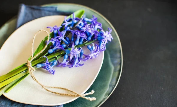 Spring table setting — Stock Photo, Image