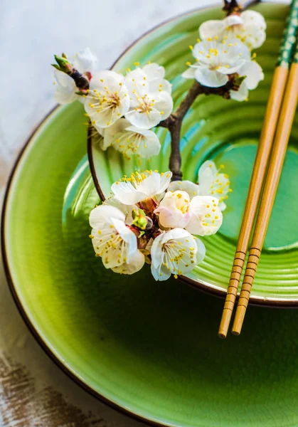 Lente concept met perzik bloeien — Stockfoto