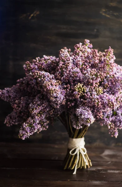 Lila virágok egy csokor — Stock Fotó