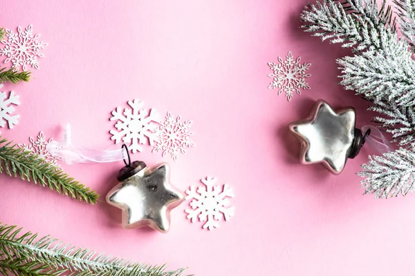装飾とコピースペースとクリスマスカードのコンセプト — ストック写真