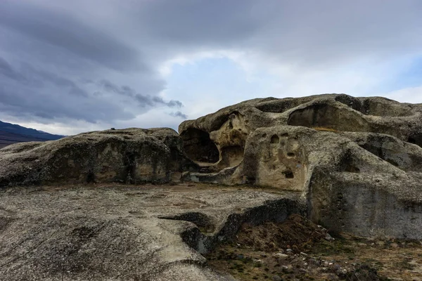 Руины рок-города Уплистихе — стоковое фото