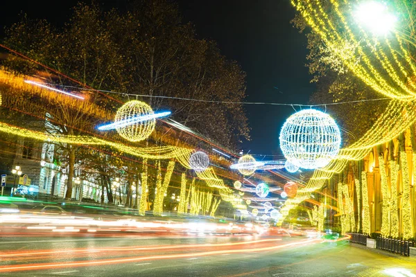 Iluminação de Ano Novo de Tbilisi — Fotografia de Stock