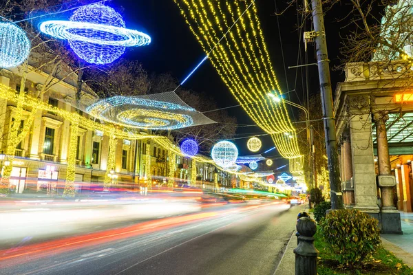 Iluminação de Ano Novo de Tbilisi — Fotografia de Stock