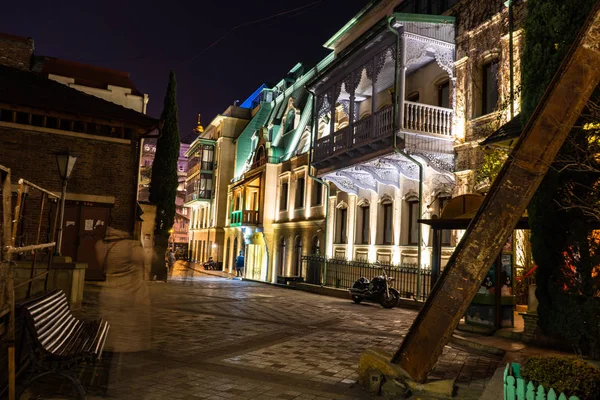 Night view of Tbilisi city downtown — Stock Photo, Image