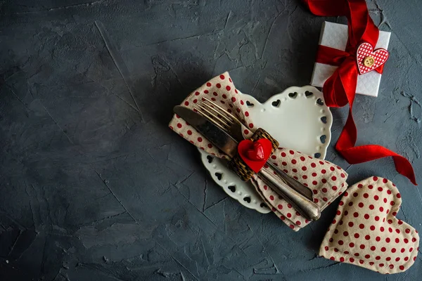 St. Valentinstag Tischdekoration — Stockfoto