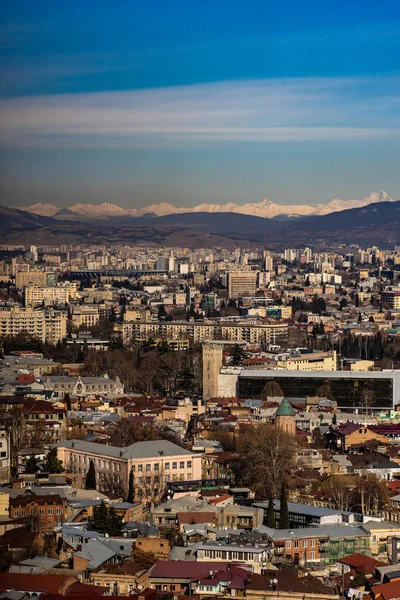 Городской Пейзаж Старой Части Центра Тбилиси Концепция Проездного Билета — стоковое фото