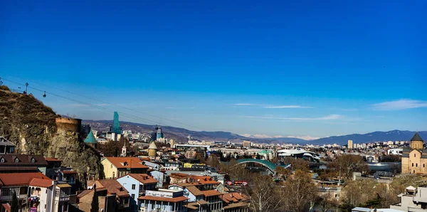 Stadtbild Der Altstadt Von Tiflis Als Reisekartenkonzept — Stockfoto