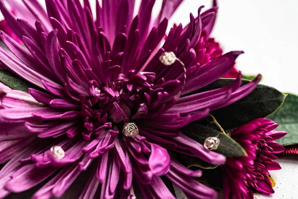 Blommig Komposition För Kvinna Som Bröllopshanddekor — Stockfoto
