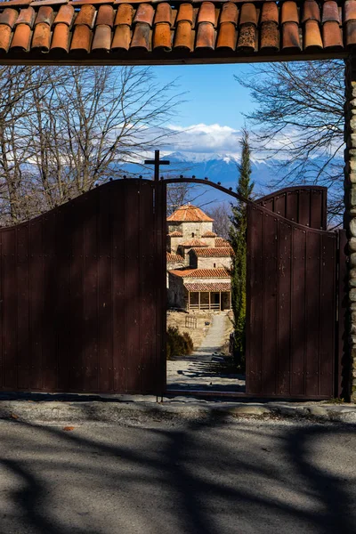 Famoso Georgiano Punto Riferimento Medievale Dzveli Vecchio Monastero Shuamta Nella — Foto Stock