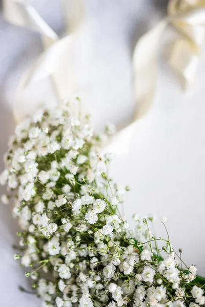 Красиві Білі Квіти Рослини Гіпсофіли Концепції Весілля — стокове фото