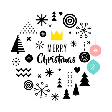 Mutlu Noeller, geometrik arka plan, Satılık poster ve İskandinav tarzı desen