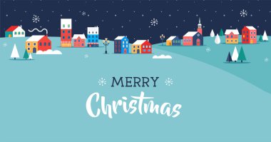 Merry Christmas tebrik kartı, poster ve başlık sayfası