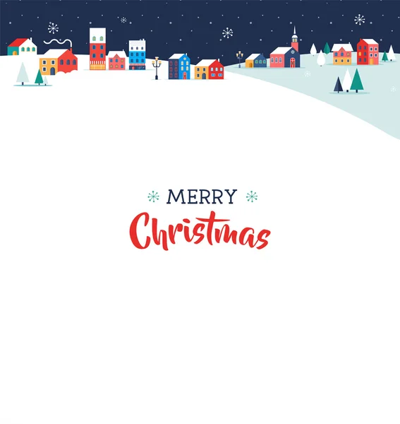 Merry Christmas wenskaart, poster en achtergrond — Stockvector