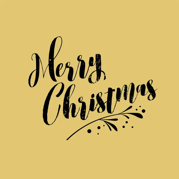 Merry Christmas greeting card, poster and banner with lettering — ストックベクタ