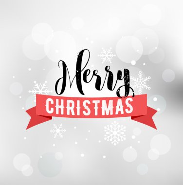 Merry Christmas tebrik kartı, poster ve başlık sayfası yazı ile