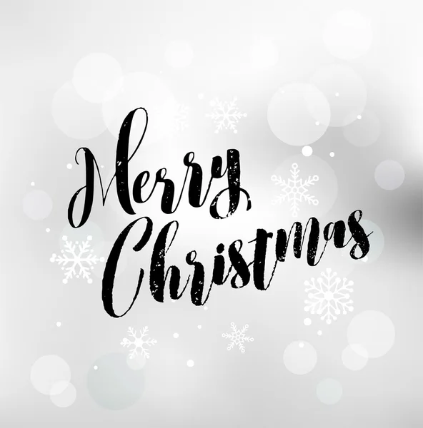 Merry Christmas greeting card, poster and banner with lettering — ストックベクタ