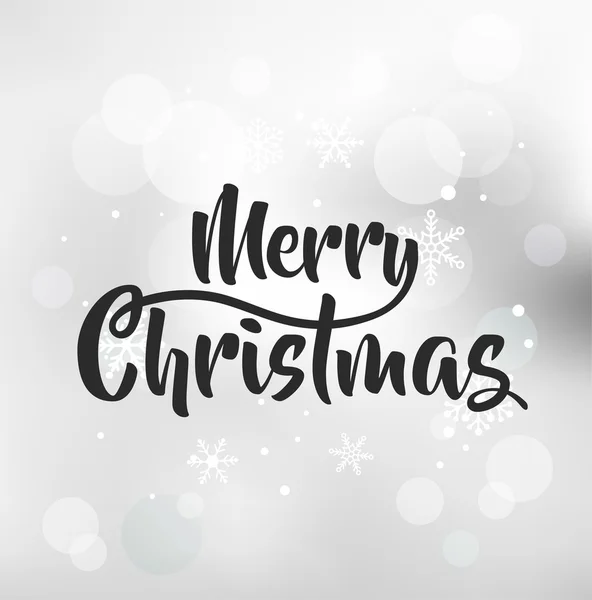 Merry Christmas tebrik kartı, poster ve başlık sayfası yazı ile — Stok Vektör