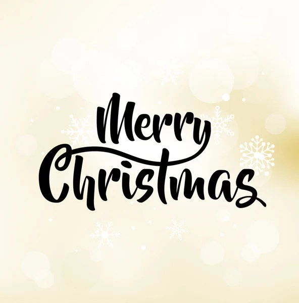 Merry Christmas greeting card, poster and banner with lettering — ストックベクタ