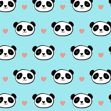 Sevimli Panda ayısı seamless modeli