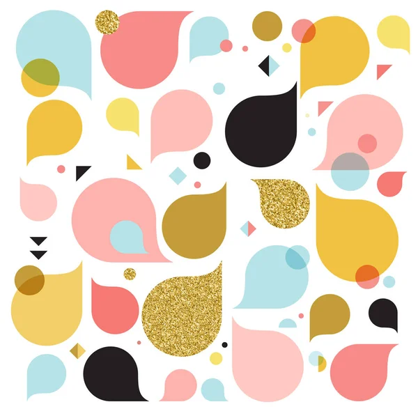 Modern abstrakt feminina bakgrund med splash färger, rosa och guld, gratulationskort, affisch — Stock vektor