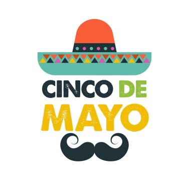 Cinco de mayo, Meksika fiesta afiş ve afiş tasarımı bayraklar, süsleme ile,