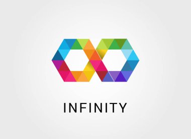 Renkli soyut sonsuzluk simgesi