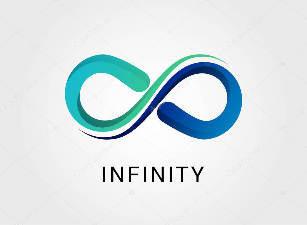Colorful abstract infinity, endless symbol and icon