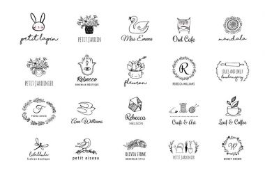 basit ve şık bohem simgeler