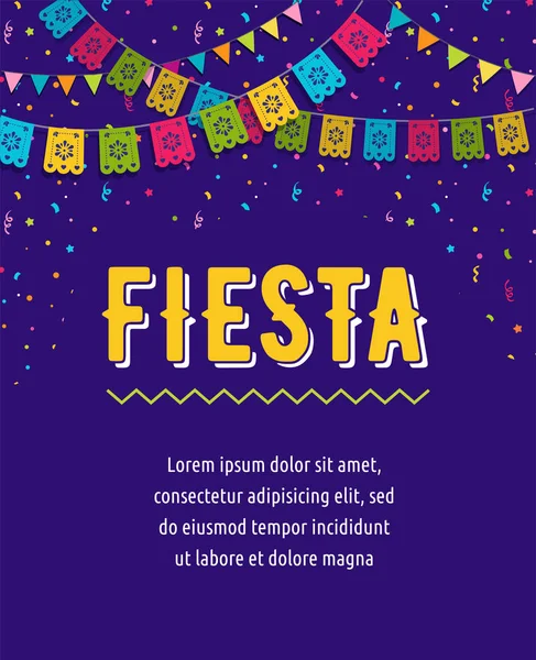 Meksika fiesta arka plan — Stok Vektör