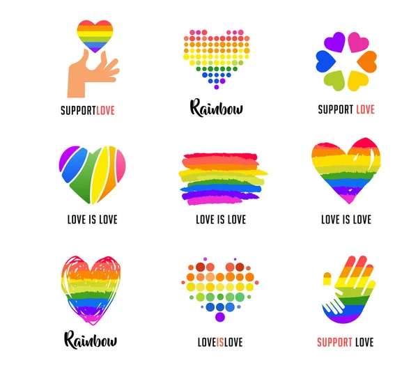 Gay, LGBT collection de symboles — Image vectorielle