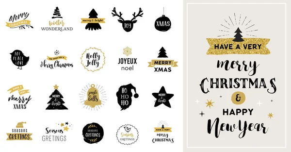 Neşeli Noel el kartları, Resimler ve simgeler, tasarım koleksiyonu yazı çekilmiş