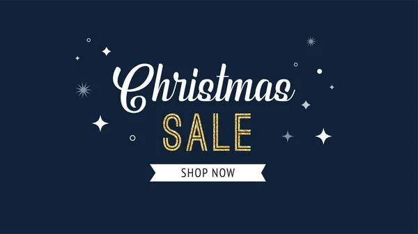 クリスマス セールのバナー、背景、デザイン テンプレート — ストックベクタ
