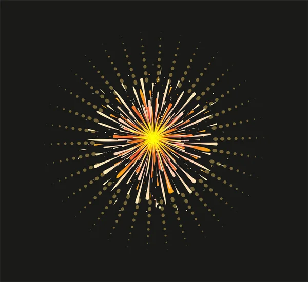 Feuerwerk und Feierhintergrund, Sieger, Siegerplakat — Stockvektor