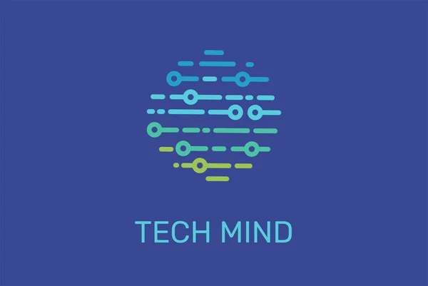 Logo - teknik, tech ikon och en symbol — Stock vektor