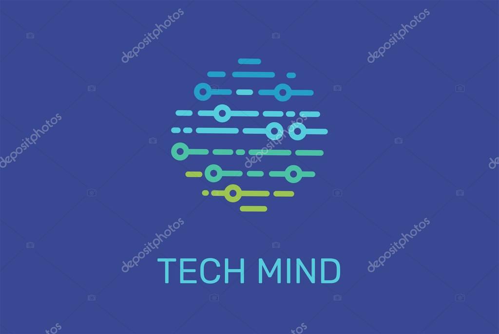 Logo set - technology, biotechnology, tech icon and symbol