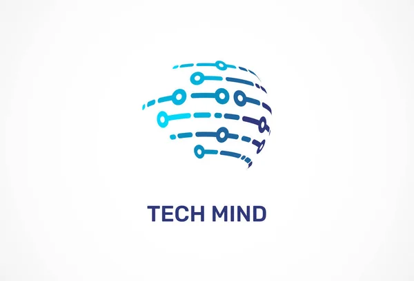 Logo - tecnologia, ícone de tecnologia e símbolo — Vetor de Stock
