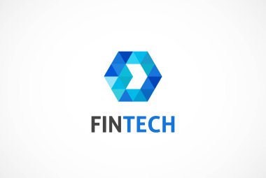 Fintech ve dijital finans sektörünün için logo kavramı