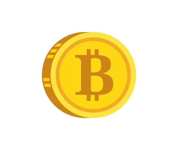 Icono de concepto de oro digital Bitcoin — Vector de stock