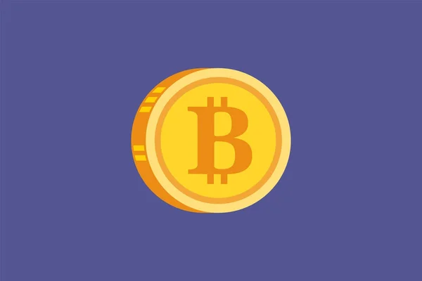 Vector Bitcoin y criptomoneda icono concepto de oro digital — Vector de stock