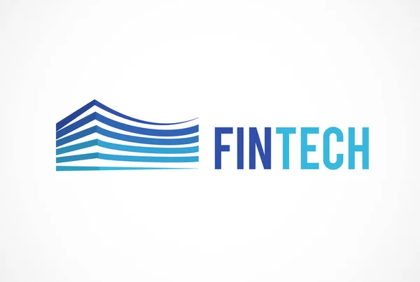 Concept de logo pour l'industrie de la finance fintech et numérique — Image vectorielle