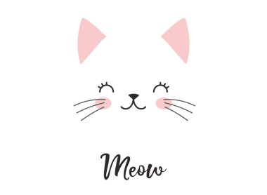 sevimli kedi illüstrasyon