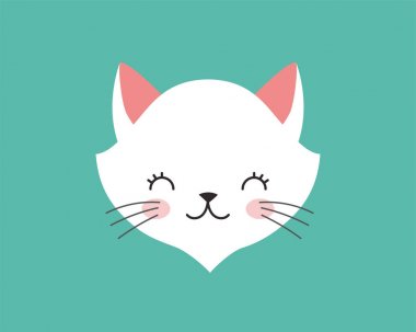 sevimli kedi illüstrasyon