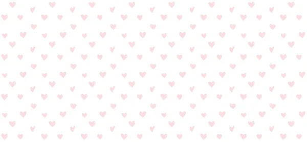 Bakgrund med sömlös hjärtmönster, alla hjärtans dag banner — Stock vektor