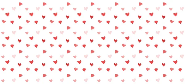 Background with heart seamless pattern, Valentine's day banner — Stock Vector