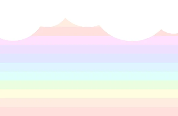 Duhové pozadí v pastelových barvách — Stockový vektor