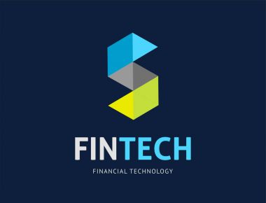 Fintech için modern logo konsept tasarım 