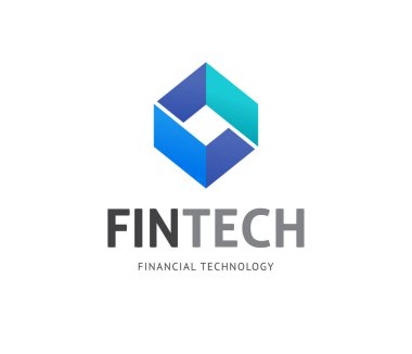 Fintech için modern logo konsept tasarım 