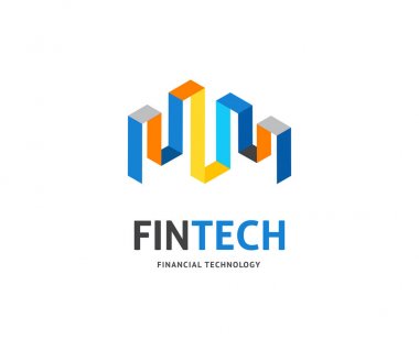 Fintech için modern logo konsept tasarım 